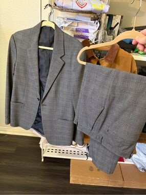 Zara Men's Gray Glen Plaid Suit - Jacket & Trousers